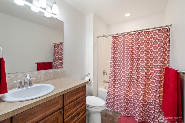 6623 NW Northridge Ln, Bremerton, WA 98312 - full bath featuring vanity, toilet, and shower / bath combo