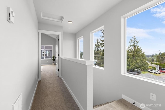 15726 40th Ave W Unit B3, Lynnwood, WA 98087 - corridor featuring attic access, baseboards, carpet, and recessed lighting