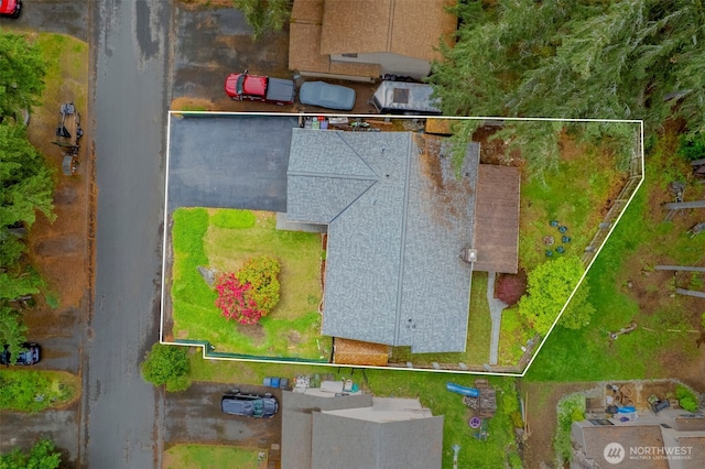 5371 Pineridge Dr NE, Bremerton, WA 98311 - aerial view of property and surrounding area with property boundaries highlighted