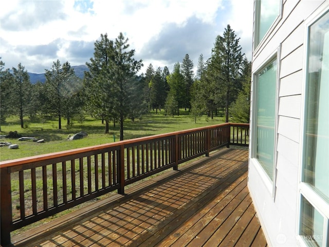 302 Summer Rd, Tonasket, WA 98855 - deck with a lawn and a mountain view