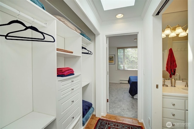614 NW 126th Pl, Seattle, WA 98177 - spacious closet with baseboard heating and a skylight