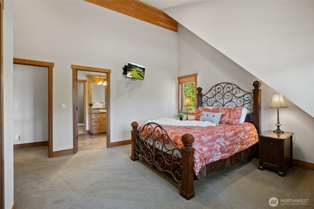 950 Coal Mine Way, Cle Elum, WA 98922 - carpeted bedroom with baseboards and ensuite bathroom