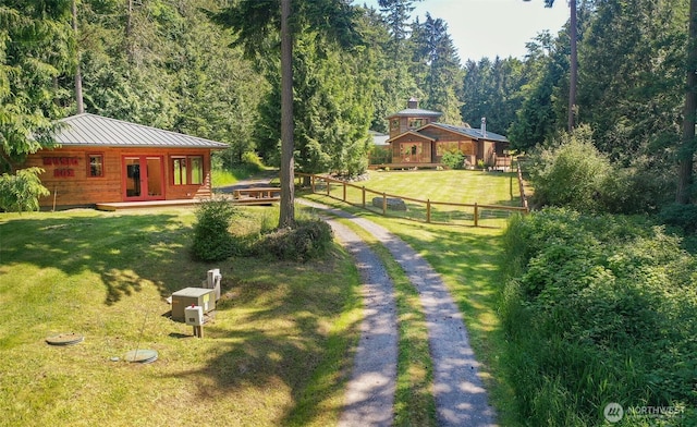 152 Richwood Ln, Lopez Island, WA 98261 - view of yard featuring a forest view
