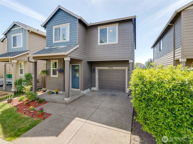 2962 26th Ave, Forest Grove, OR 97116 - view of front facade with a garage, concrete driveway, and a shingled roof