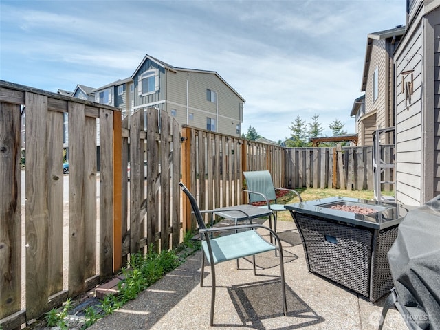 2962 26th Ave, Forest Grove, OR 97116 - fenced backyard featuring a fire pit, a patio area, and grilling area