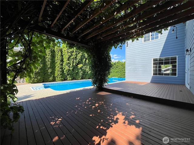 1516 4th St, Wenatchee, WA 98801 - wooden terrace featuring an outdoor pool and a pergola