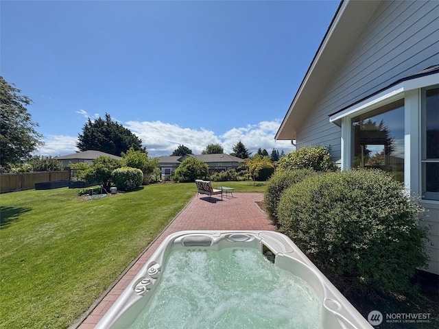 22 E Bedinger Rd, Sequim, WA 98382 - view of pool featuring a hot tub and a patio area