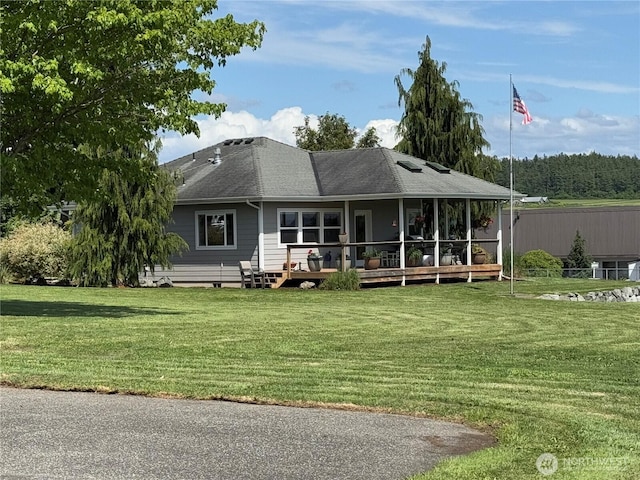 851 Heichel Rd, Camano Island, WA 98282 - back of house with roof with shingles and a wooden deck