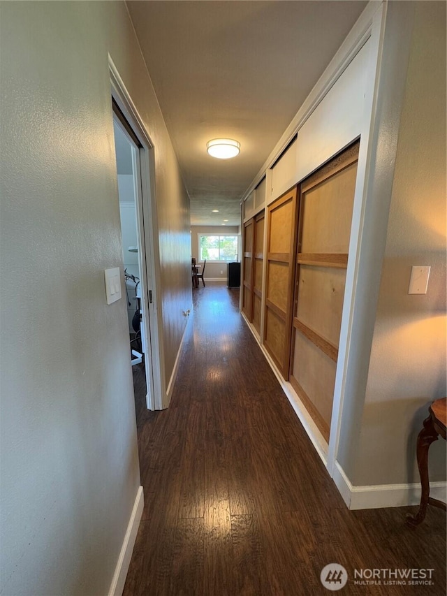 851 Heichel Rd, Camano Island, WA 98282 - corridor featuring baseboards and dark wood-style floors