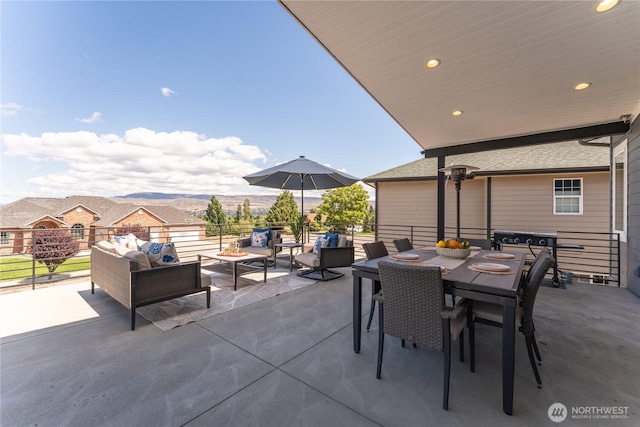 1425 Appleridge St, Wenatchee, WA 98801 - view of patio with an outdoor living space and outdoor dining area