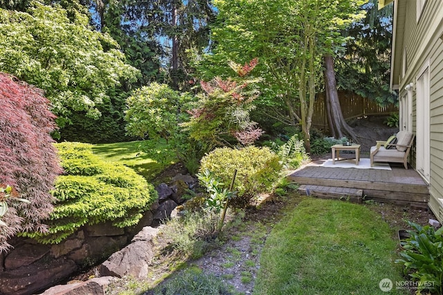 1211 6th Pl S, Edmonds, WA 98020 - view of green lawn with a deck