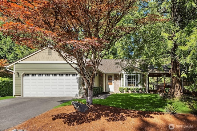23018 NE 25th Way, Sammamish, WA 98074 - view of front of home with driveway, an attached garage, and a front yard