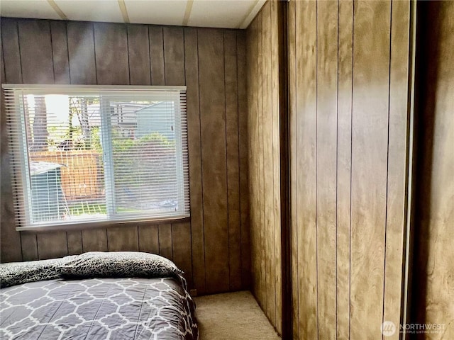 1911 324th, Long Beach, WA 98631 - carpeted bedroom with wooden walls