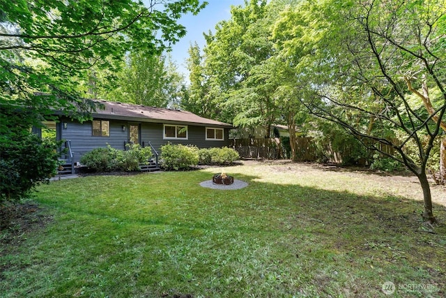 5410 240th St SW, Mountlake Terrace, WA 98043 - view of yard featuring a fire pit