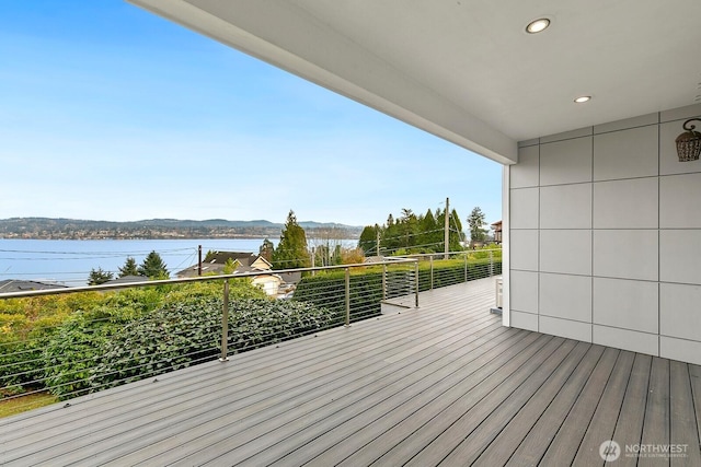 10445 Dixon Dr S, Seattle, WA 98178 - deck featuring a water and mountain view