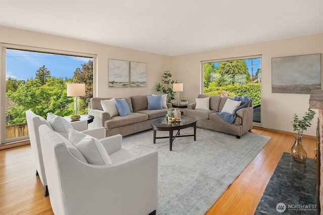 6085 Ann Arbor Ave NE, Seattle, WA 98115 - living area featuring light wood-style floors and baseboards