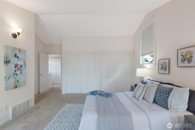 1126 24th Ave, Seattle, WA 98122 - carpeted bedroom featuring vaulted ceiling