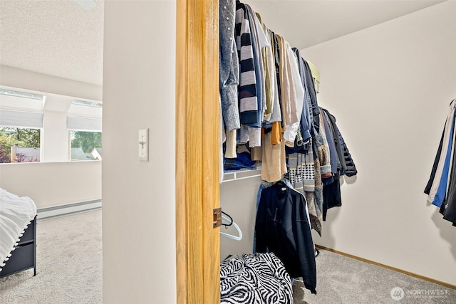 12044 96th Ave NE Unit 221, Kirkland, WA 98034 - walk in closet with carpet and a baseboard heating unit