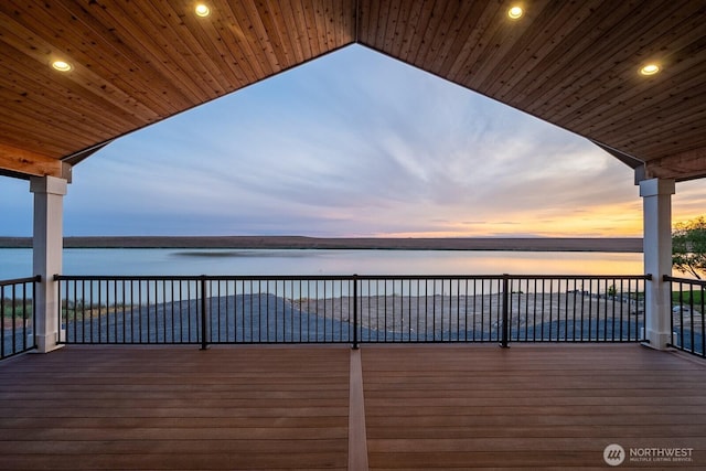 7328 Stonecrest Rd NE, Moses Lake, WA 98837 - wooden deck with a water view