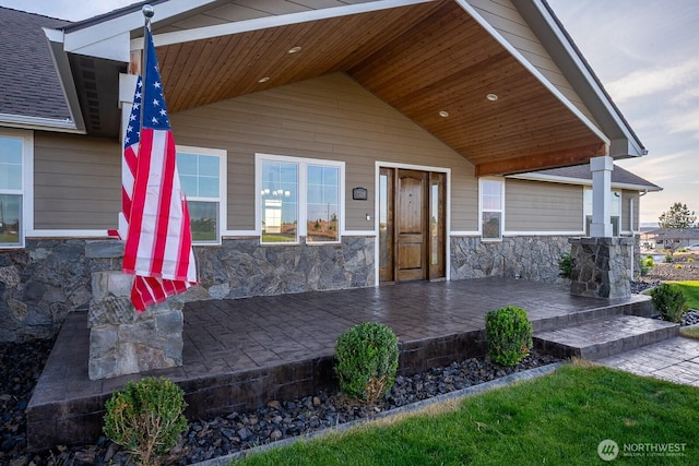 7328 Stonecrest Rd NE, Moses Lake, WA 98837 - property entrance with stone siding