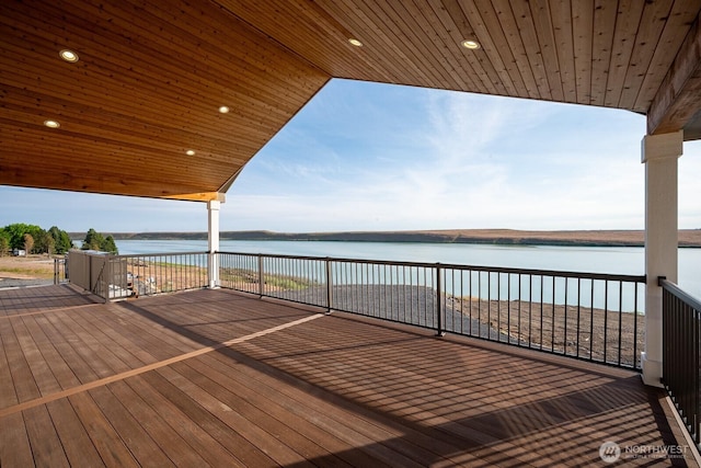7328 Stonecrest Rd NE, Moses Lake, WA 98837 - deck featuring a water view