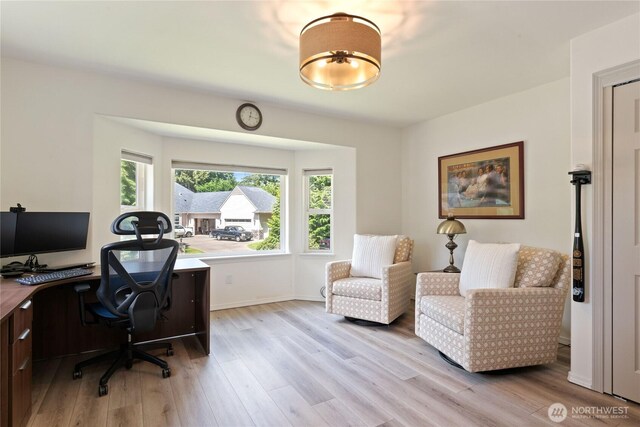 1361 E Old Ranch Rd, Allyn, WA 98524 - office area with light wood-style flooring and baseboards