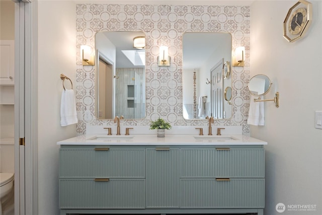 1361 E Old Ranch Rd, Allyn, WA 98524 - bathroom with toilet and double vanity