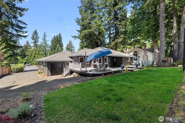 1361 E Old Ranch Rd, Allyn, WA 98524 - back of house featuring a deck