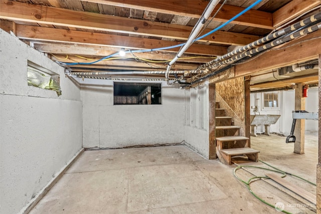 2914 Columbia Heights Rd, Longview, WA 98632 - unfinished basement with stairs