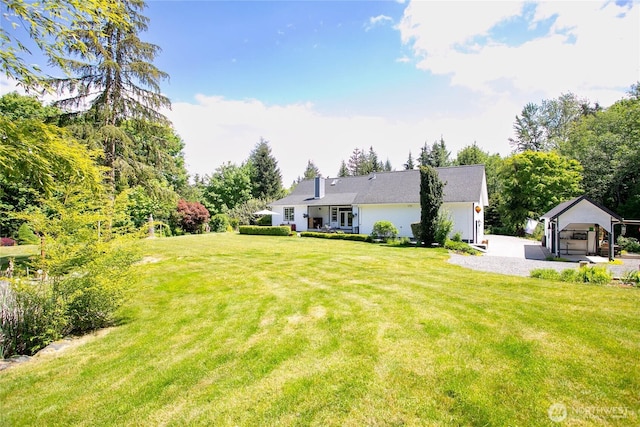 1933 Valleybrook Ln, Bellingham, WA 98229 - view of grassy yard featuring an outbuilding