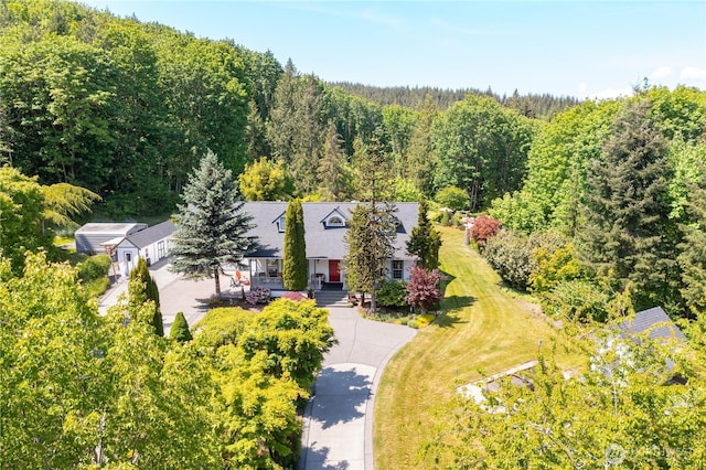 1933 Valleybrook Ln, Bellingham, WA 98229 - aerial view of property and surrounding area featuring a heavily wooded area