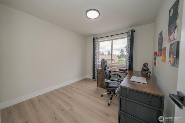 33137 35th Ave SW, Federal Way, WA 98023 - office area featuring light wood-type flooring and baseboards