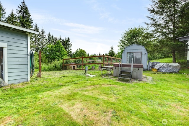 4718 252nd St NE, Arlington, WA 98223 - view of grassy yard with a hot tub