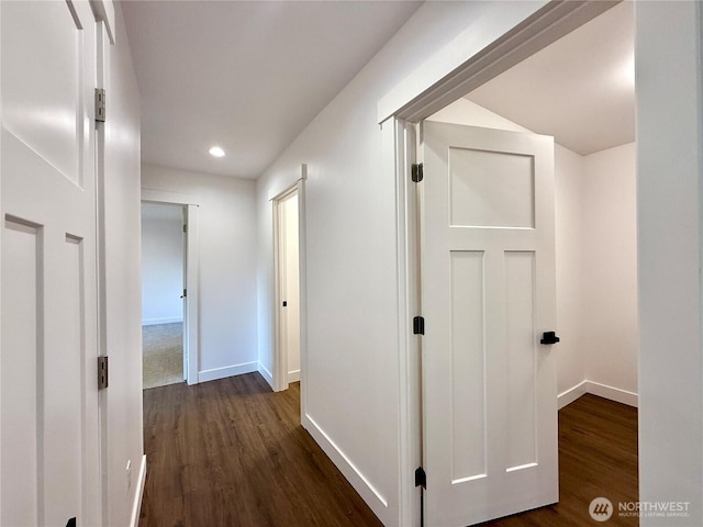 127 Olympic View Ave NE, Ocean Shores, WA 98569 - hallway featuring dark wood-type flooring and recessed lighting
