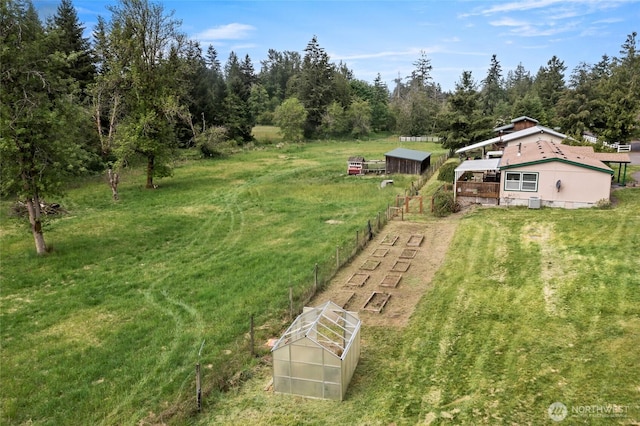 119 Oyler Way, Ethel, WA 98542 - view of green lawn with an outdoor structure