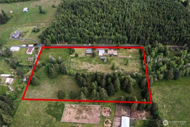 119 Oyler Way, Ethel, WA 98542 - aerial overview of property's location featuring property parcel outlined