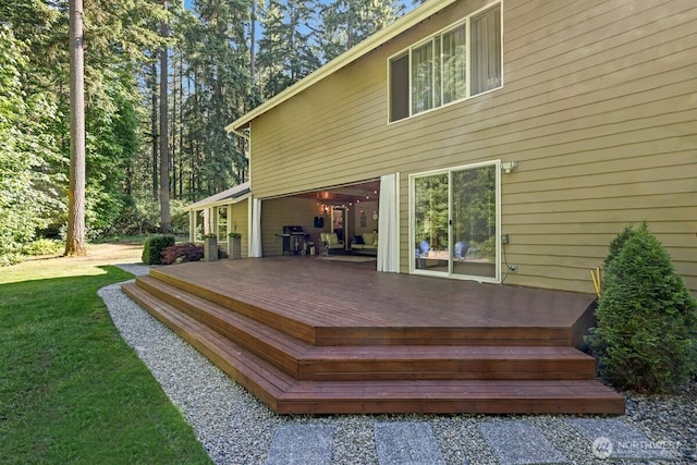 5990 6th Ave SE, Lacey, WA 98503 - deck featuring a lawn and grilling area