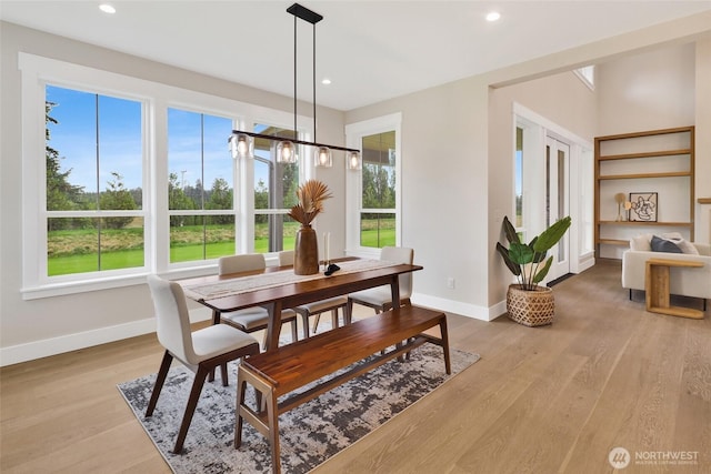 5712 Denali Ln, Bellingham, WA 98226 - dining area featuring light wood finished floors and recessed lighting