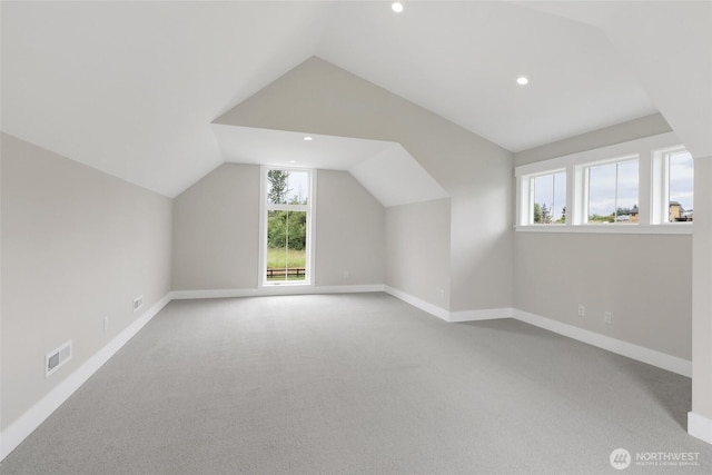 5712 Denali Ln, Bellingham, WA 98226 - additional living space with lofted ceiling, recessed lighting, and carpet