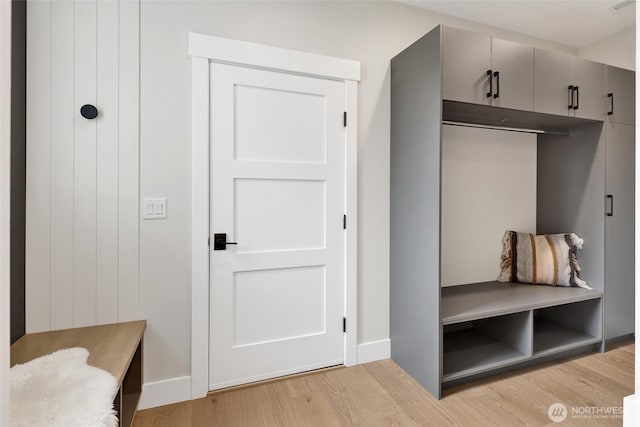 5712 Denali Ln, Bellingham, WA 98226 - mudroom featuring light wood-type flooring and baseboards