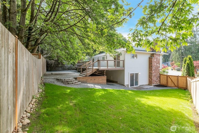 2015 172nd Pl SE, Bothell, WA 98012 - view of yard featuring a wooden deck and stairs