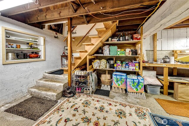 1324 E 2nd St, Port Angeles, WA 98362 - unfinished basement with stairway