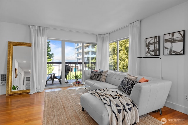 500 5th Ave W Unit 501, Seattle, WA 98119 - living room featuring wood finished floors