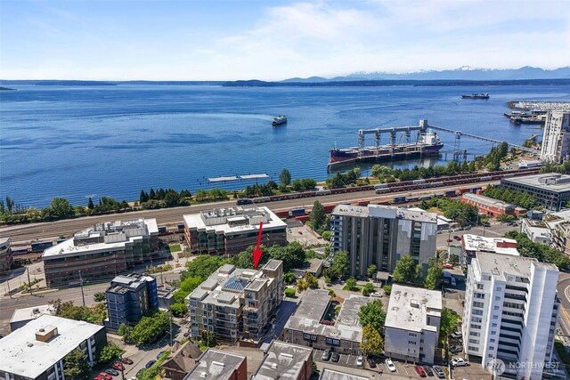 500 5th Ave W Unit 501, Seattle, WA 98119 - aerial view of a water and mountain view