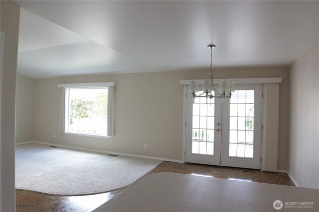 6 Laguna Pl W, Omak, WA 98841 - entryway with plenty of natural light, a chandelier, and baseboards