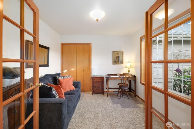 15427 148th Avenue Ct E, Orting, WA 98360 - office space featuring french doors and carpet