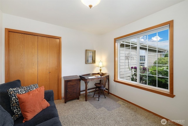15427 148th Avenue Ct E, Orting, WA 98360 - carpeted home office with healthy amount of natural light and baseboards