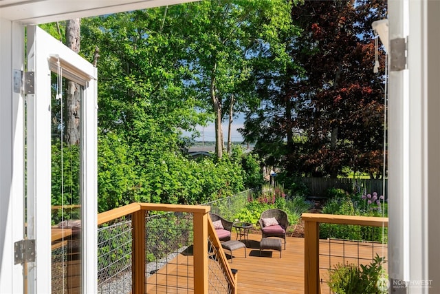 3755 Cyprus Way, Ferndale, WA 98248 - wooden terrace featuring a fenced backyard