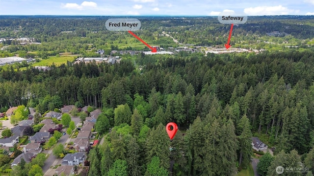 21102 31st Ave SE, Bothell, WA 98021 - aerial view of property and surrounding area featuring a forest