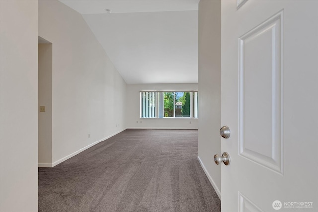 1210 24th St SE, Auburn, WA 98002 - spare room with carpet floors, lofted ceiling, and baseboards